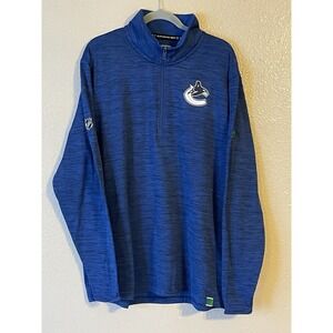 Men's XL NWOT Vancouver Canucks Fanatics‎ Authentic Pro 1/4 Zip Pullover Jacket
